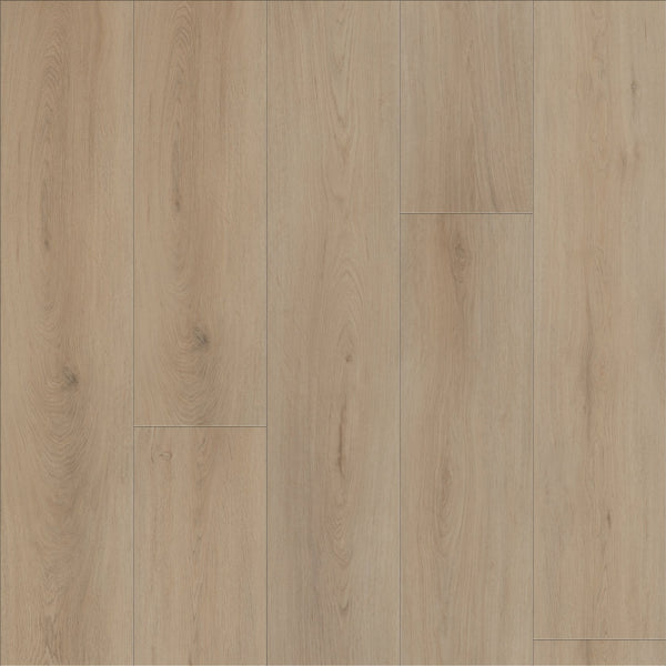 Close-up of COREtec Genova Oak LVP flooring.