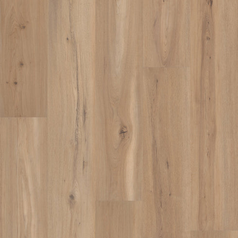 A close-up image of Blonde Oak vinyl flooring, showcasing its wood grain pattern.