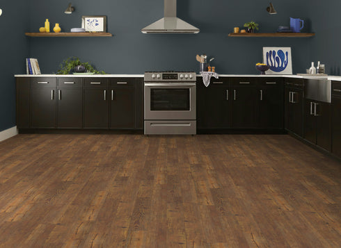 CORETEC Originals Classics - Carolina Pine LVP installed in a modern kitchen.